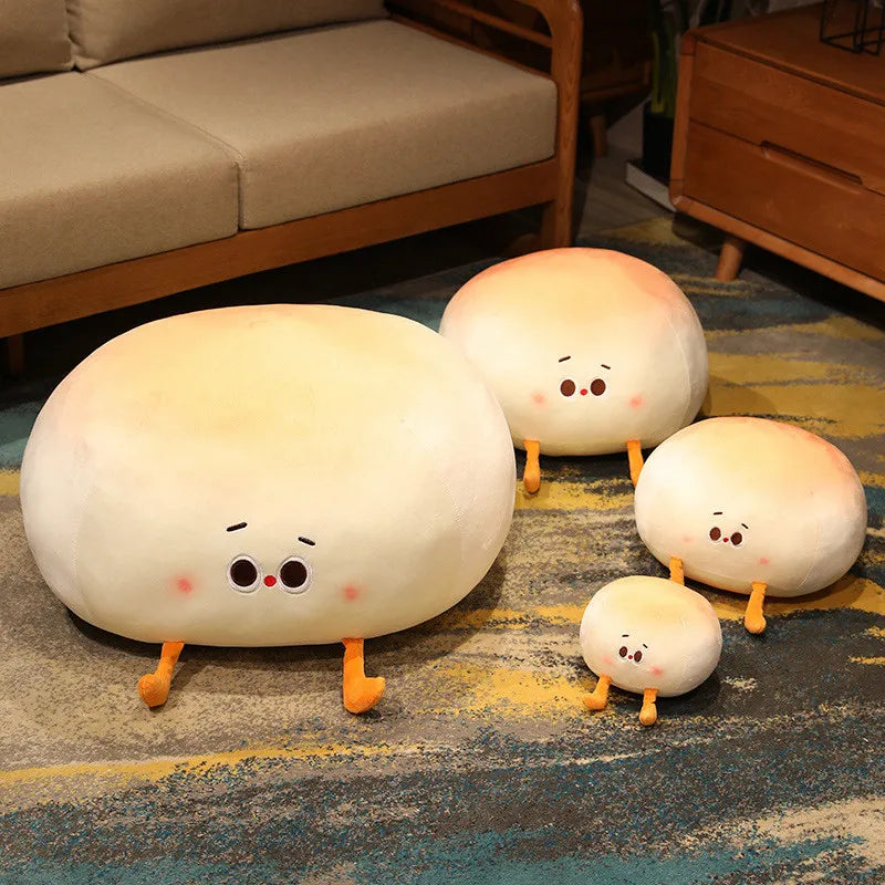 Steamy the Kawaii Stuffed Bun Bread Cartoon Plush Pillow