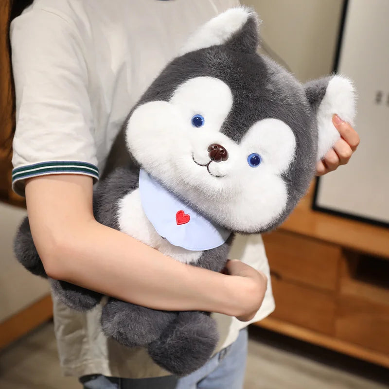Biscuit the Cuddly Sitting Kawaii Husky Snuggle Plushie