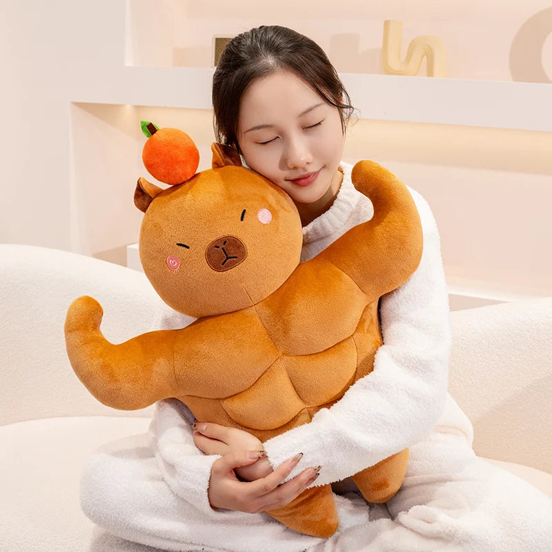Muscles the Chonky Funny Capybara Snuggle Plushie