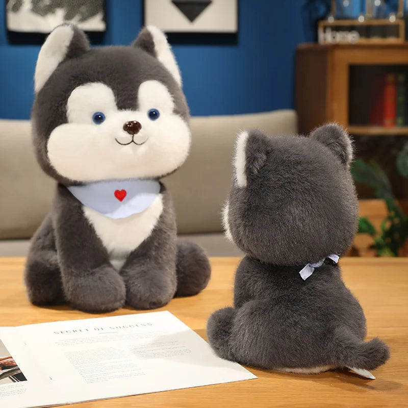 Biscuit the Cuddly Sitting Kawaii Husky Snuggle Plushie