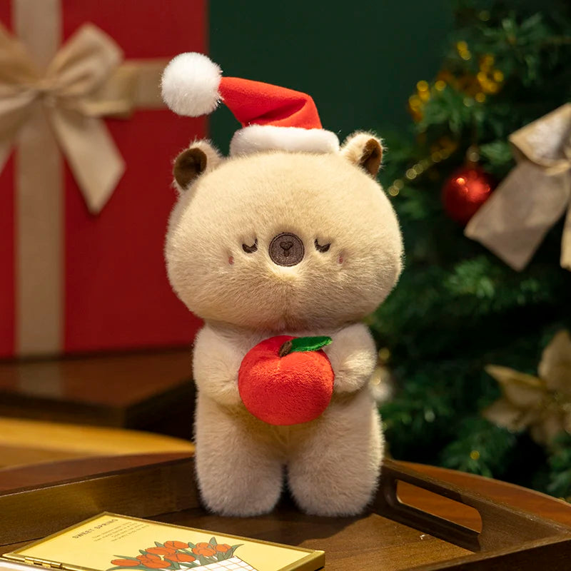 Capy the Festive Santa Hat Kawaii Capybara Plushie