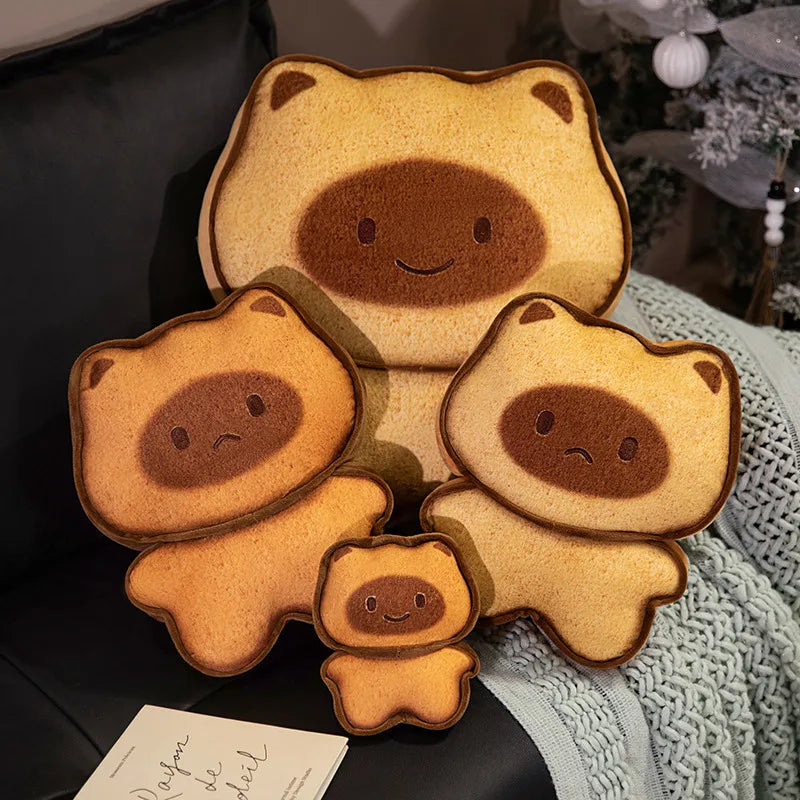 Bready the Kawaii Toast Cat Biscuit Plush