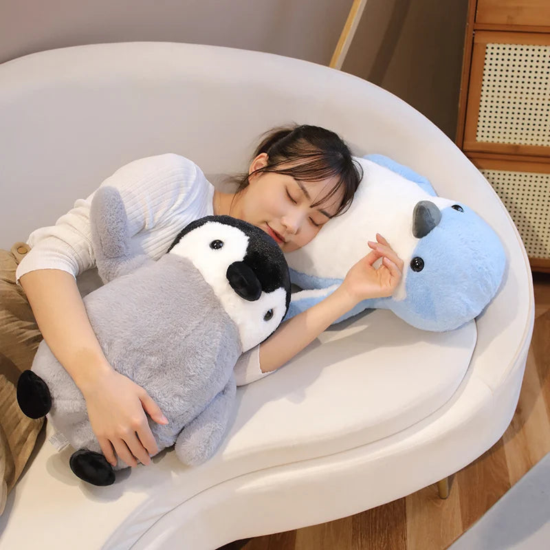 Waddles the Chubby Penguin Walrus Plush Pillow