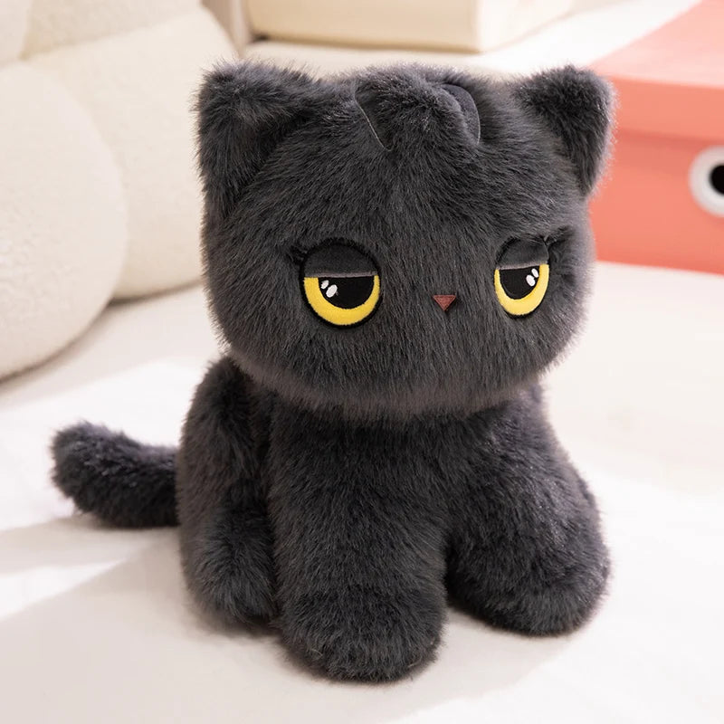 Shadow the Sitting Black Cat Snuggle Pillow