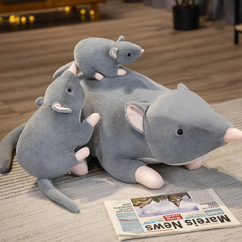 Squeaky the Lifelike Kawaii Mouse Rat Snuggle Plushie