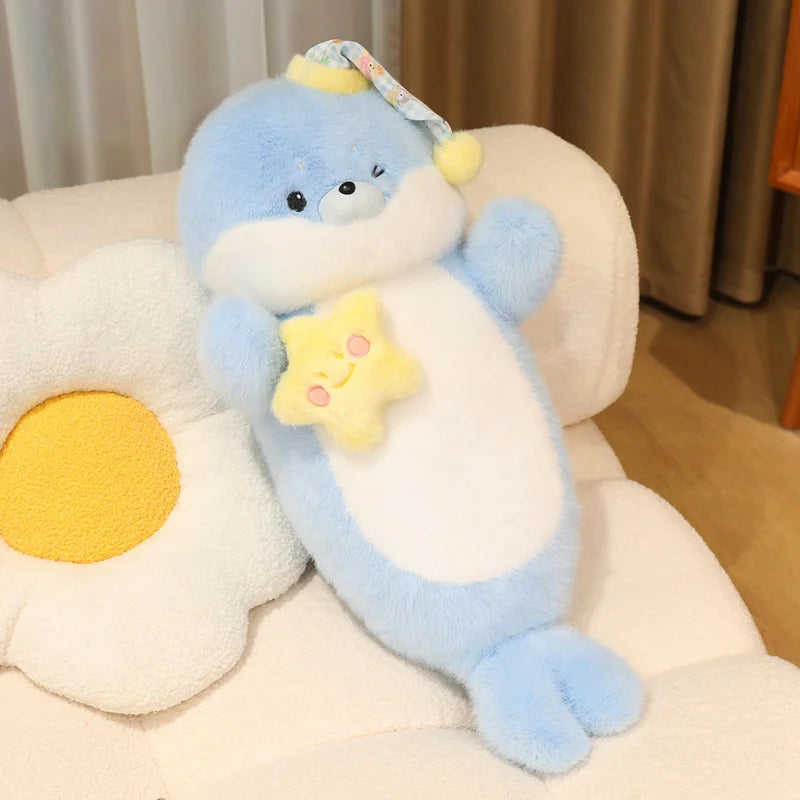 Snowy the Lifelike Kawaii Seal Sea Otter Snuggle Plushie