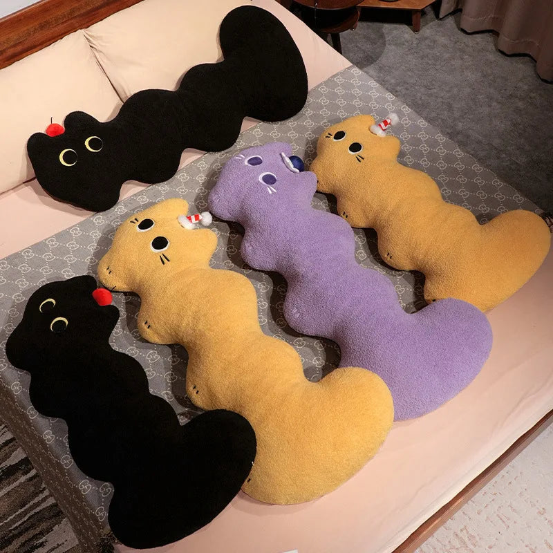 Candy the Kawaii L-Shaped Long Cat Snuggle Pillow
