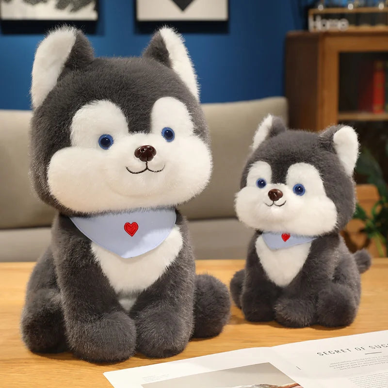 Biscuit the Cuddly Sitting Kawaii Husky Snuggle Plushie