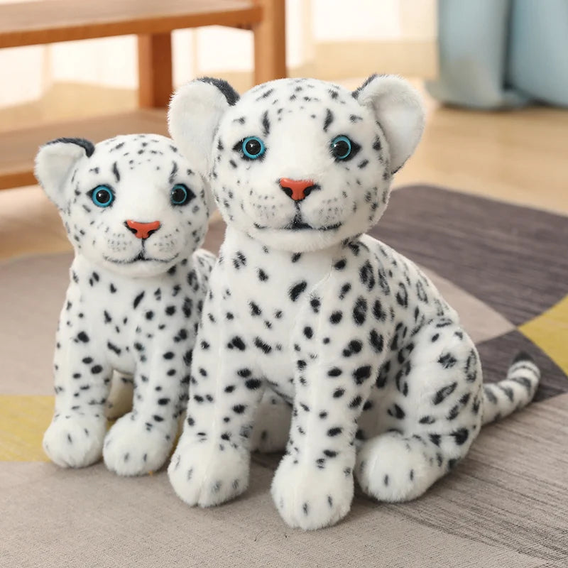 Spotty the Lifelike Sitting White Leopard Plushie