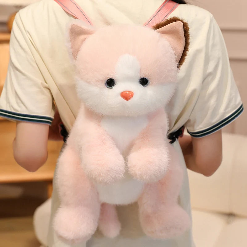 Kawaii Dog Cat Stuffed Animal Plush Crossbody Backpack