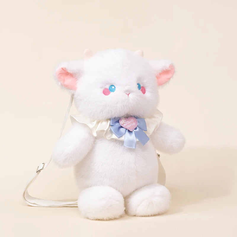 Kawaii Cat Bear Elephant Snuggle Plush Backpack Bag