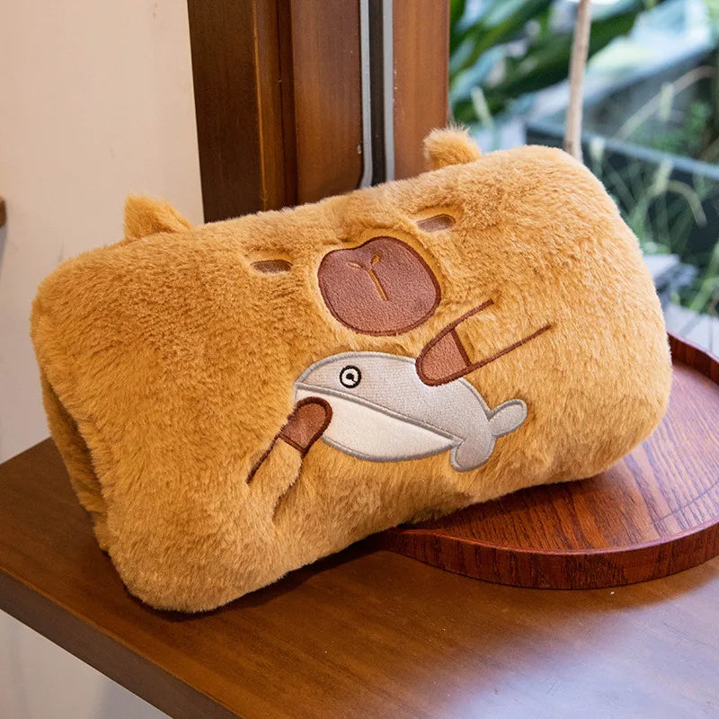 Cozy Warming Kawaii Capybara Plushie Pillow