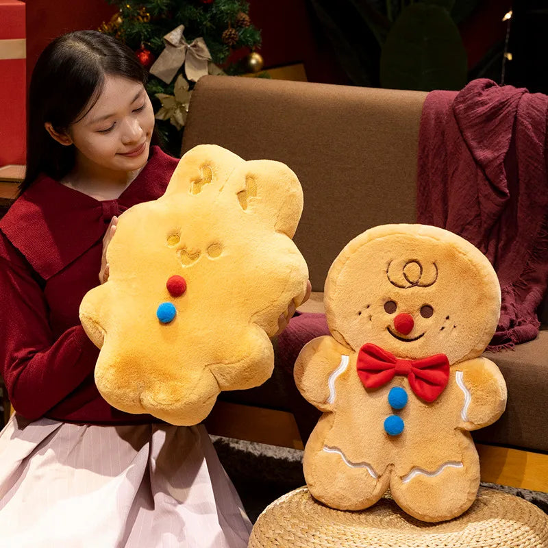 Ginger the Kawaii Gingerbread Cookie Rabbit Pillow