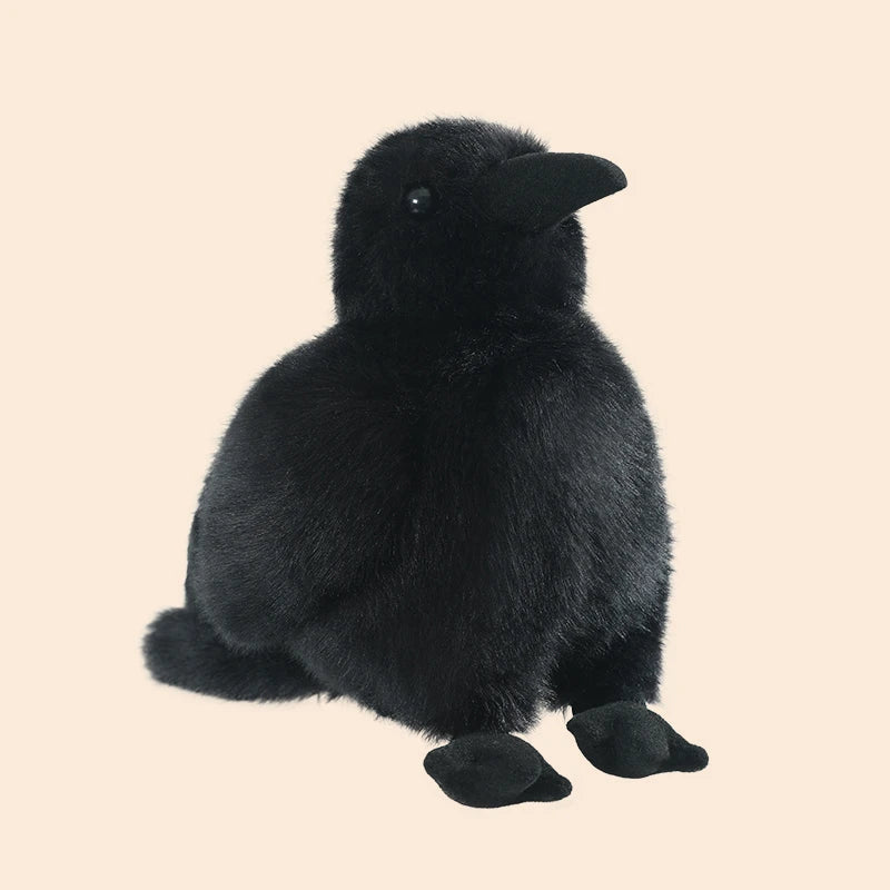 Raven the Chubby Simulation Black Crow Bird Plushie