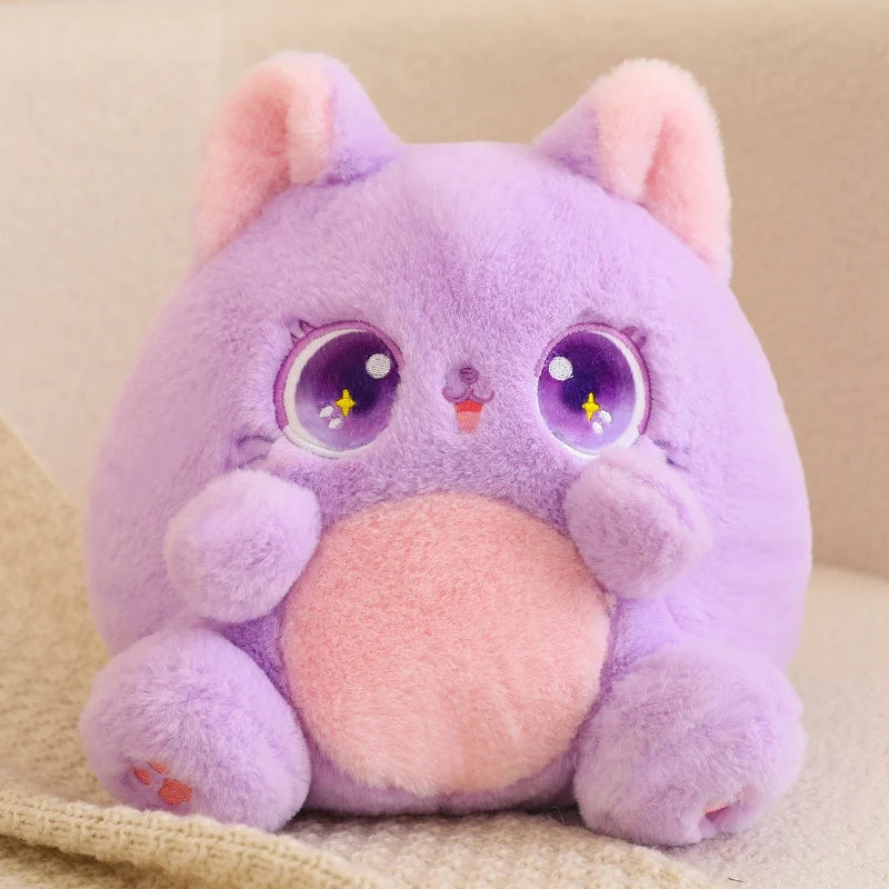 Big-Eyed Kawaii Rainbow Cat Snuggle Plushie