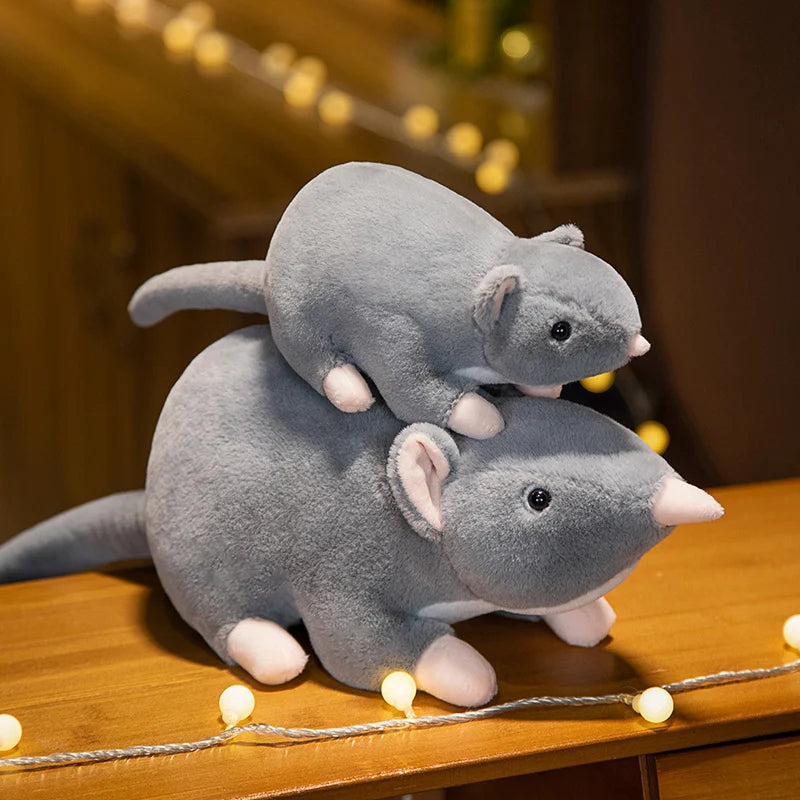 Squeaky the Lifelike Kawaii Mouse Rat Snuggle Plushie