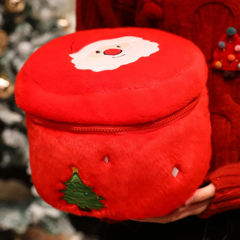 Jolly Christmas Snowman Fruit Gift Box Plushie Set