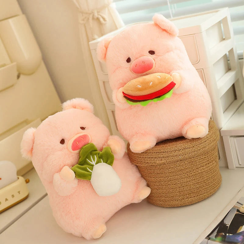 Piggy the Fluffy Hamburger Cabbage Pig Plushie