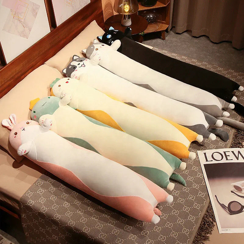 Noodle the Soft Long Dino Cat Rabbit Sleeping Pillow