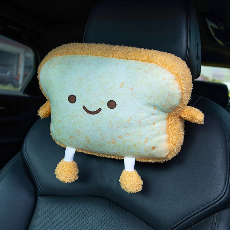 Toasty the Kawaii Arms Legs Bread Car Head Plush Cushion