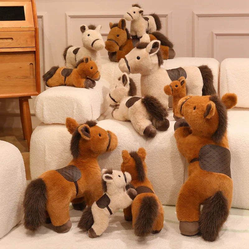 Chestnut the Super Realistic Lying Horse Plush Plushie