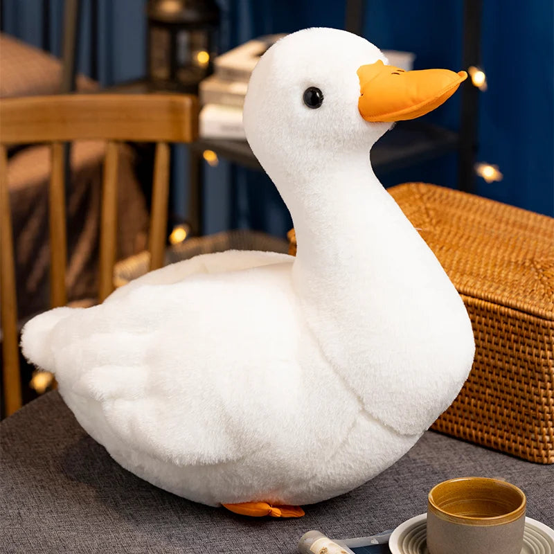 Puddles the Kawaii Soft White Duck Plush Pillow