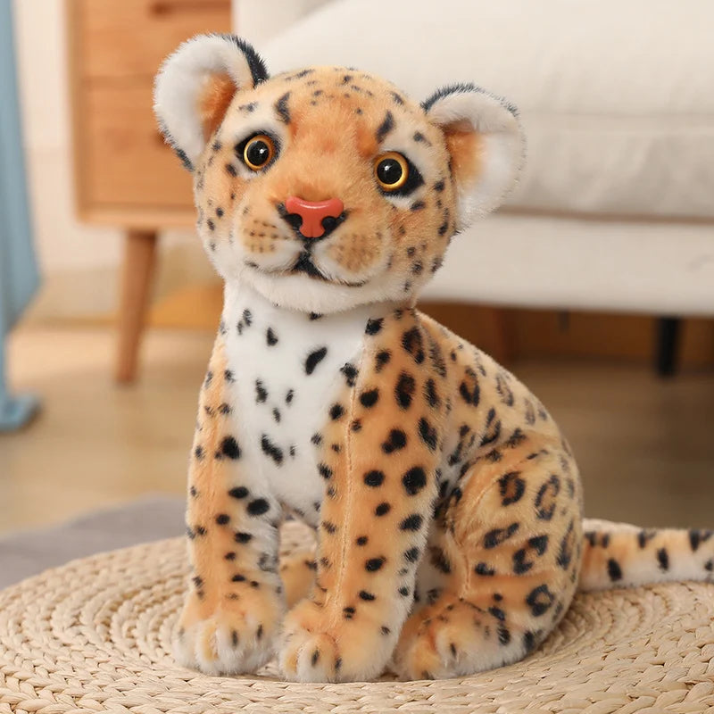 Spotty the Lifelike Sitting White Leopard Plushie