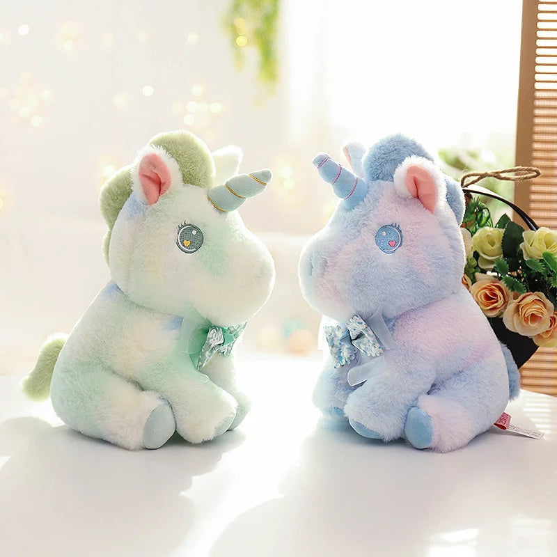 Sparkle the Colorful Rainbow Unicorn Horse Plush Pillow