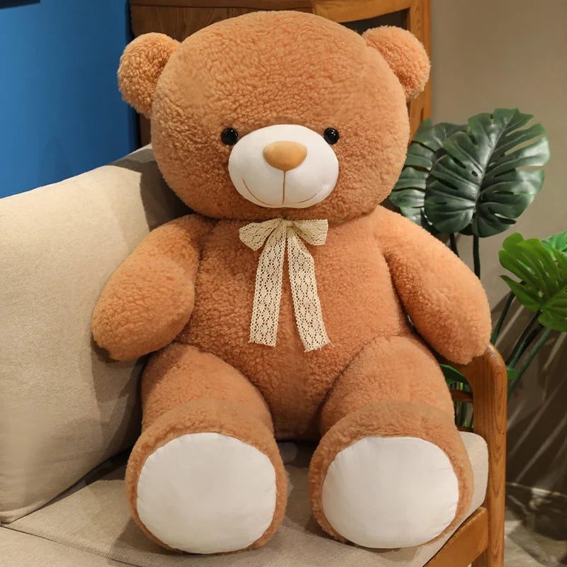 Giant Bow Tie Bear Kawaii Oversized Snuggle Plushie