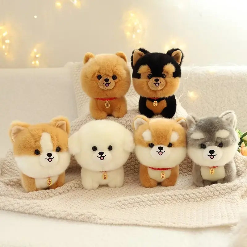 Biscuit the Realistic Husky Corgi Chow Akita Dog Plushie