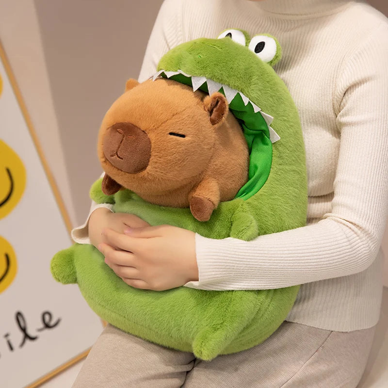 Capy the Green Dinosaur Fluffy Capybara Anime Plushie