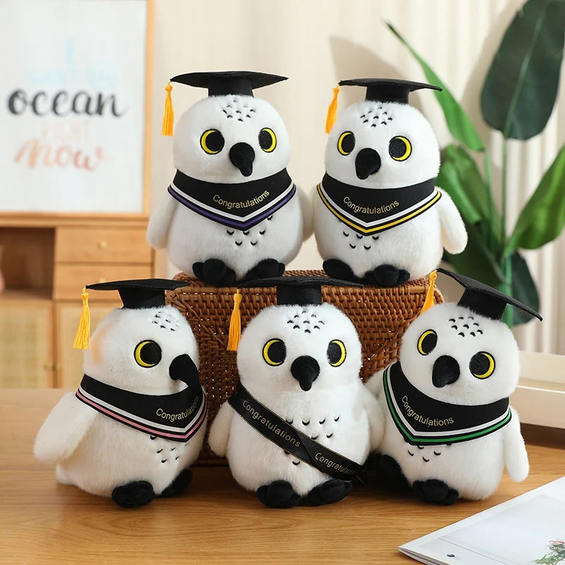 Hootie the Scholarly Kawaii Graduate Owl Snuggle Plushie