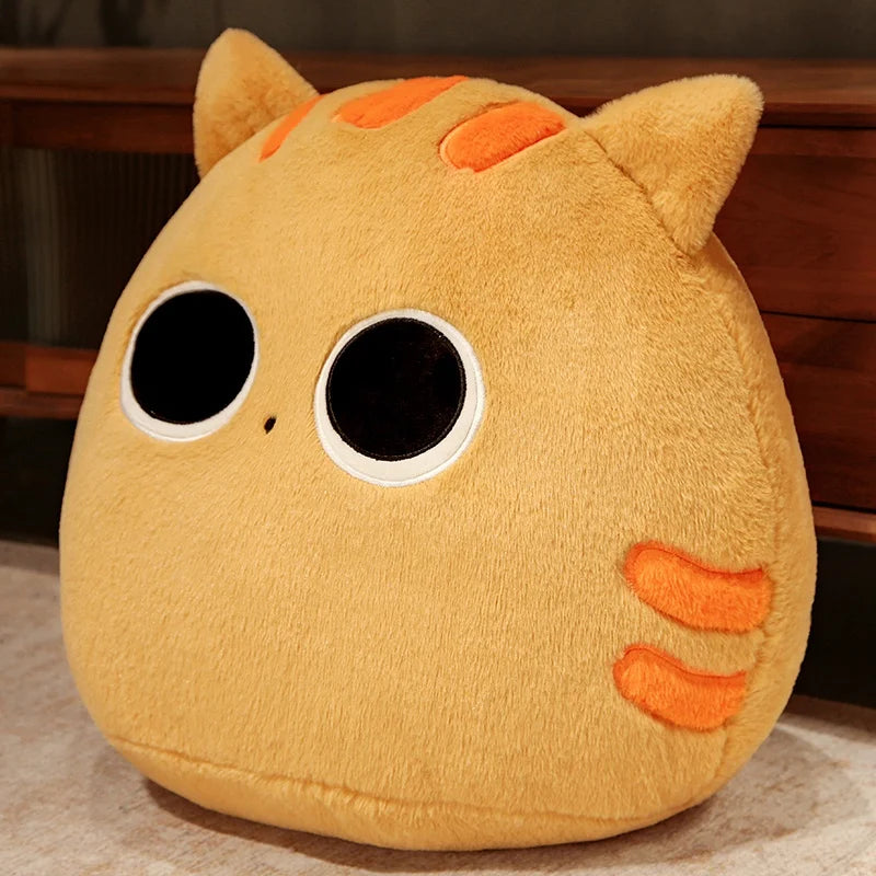 Shadow the Round Black Cat Kawaii Nap Plush Pillow