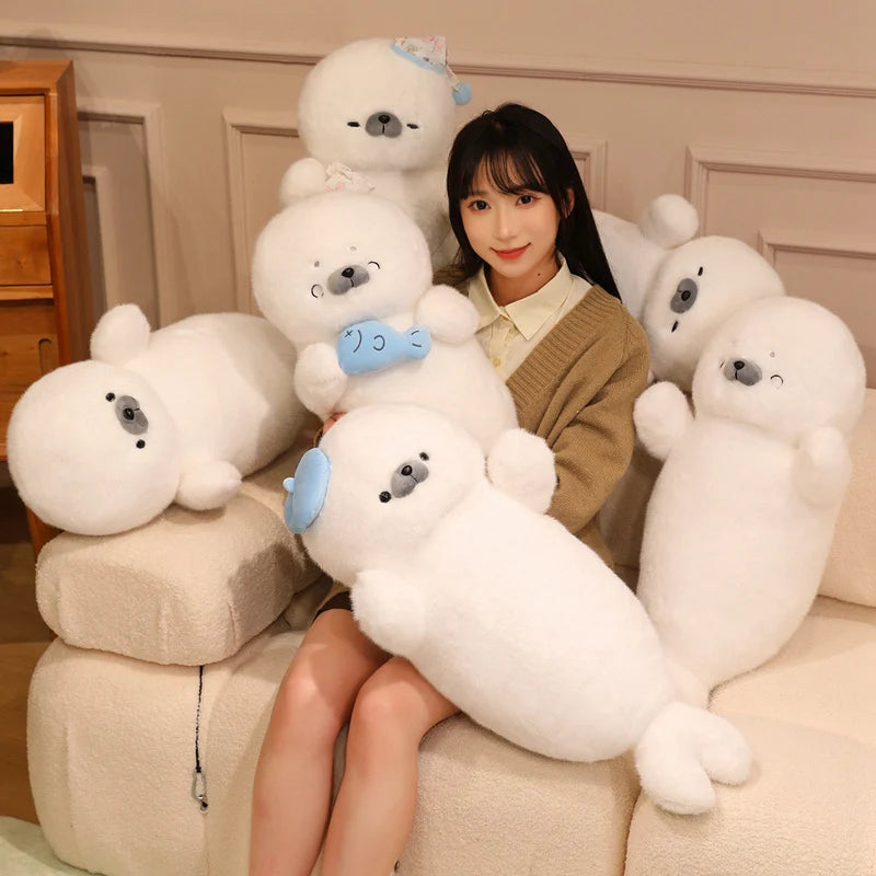 Otis the Lifelike Kawaii Seal Sea Otter Snuggle Plush Pillow