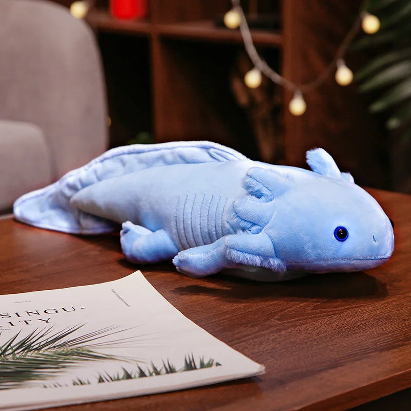 Axie the Kawaii Colorful Axolotl Long Pillow Plush