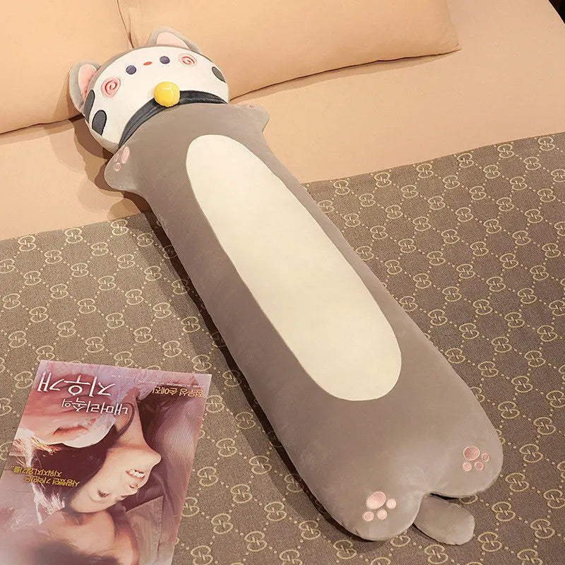 Luna the Sleepy Long Cat Snuggle Pillow