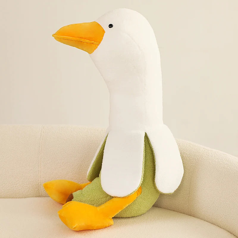 Sunny the Banana-Napping Duck Plushie Pillow