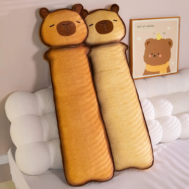 Toasty the Kawaii Long Toast Cat Capybara Plush Pillow