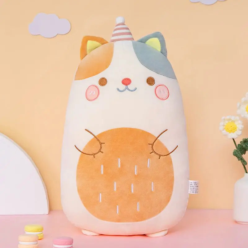 Plump Kawaii Rabbit Cat Fox Snuggle Cushion Plushie