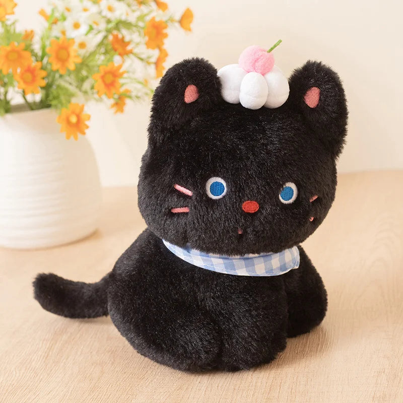 Shadow the Sweet Black Cat Cake Kawaii Snuggle Plushie