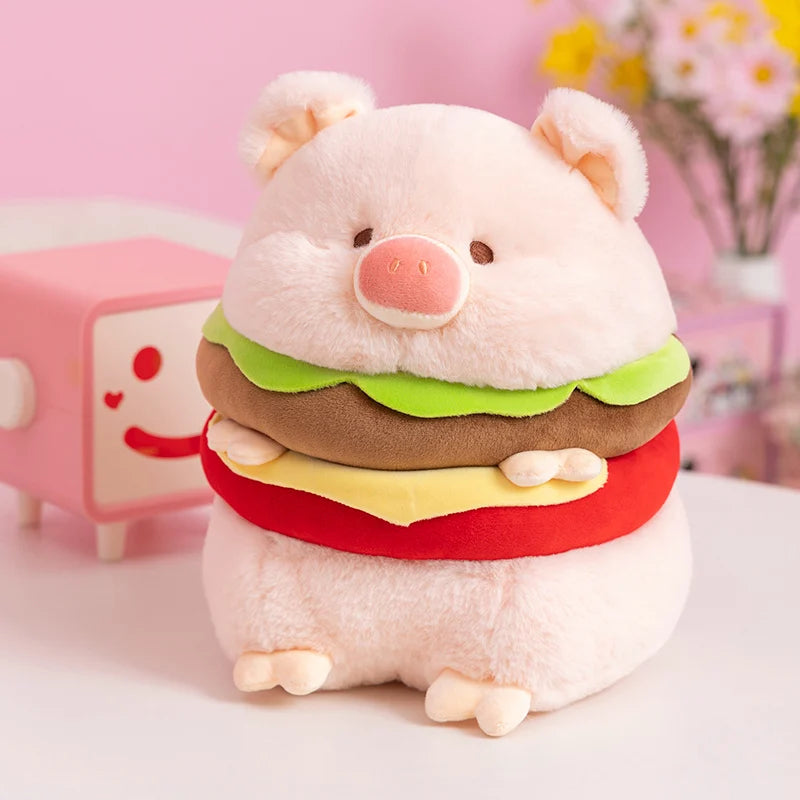 Piggy Burger Bun Kawaii Snuggle Plushie