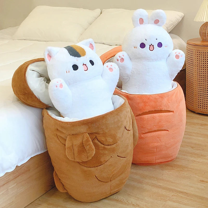 Taiyaki the Kawaii Cat Rabbit Sleeping Bag Plush