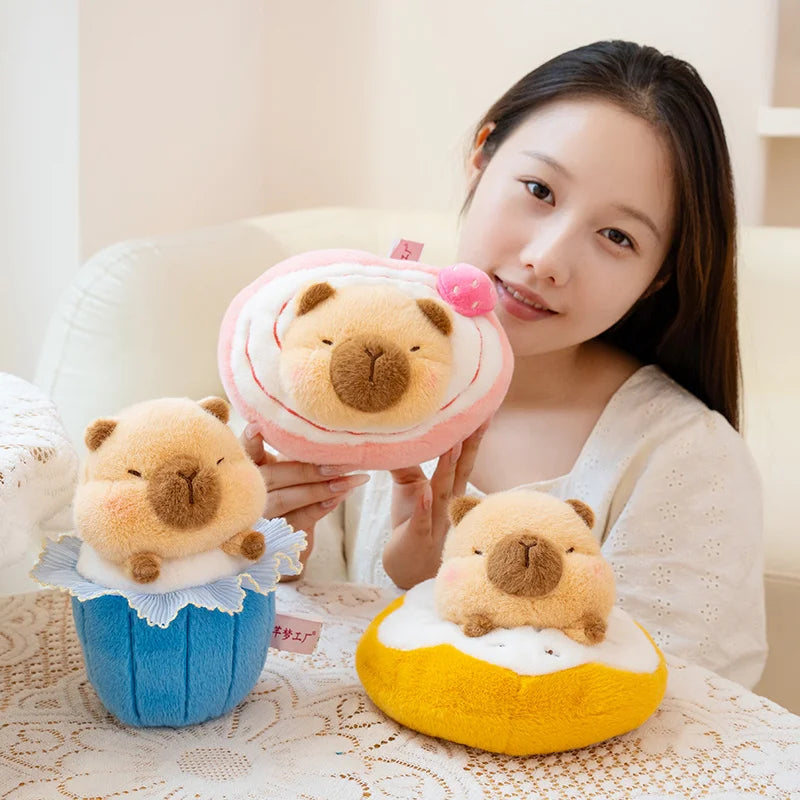 Capy the Sweet Cake Kawaii Capybara Snuggle Plushie