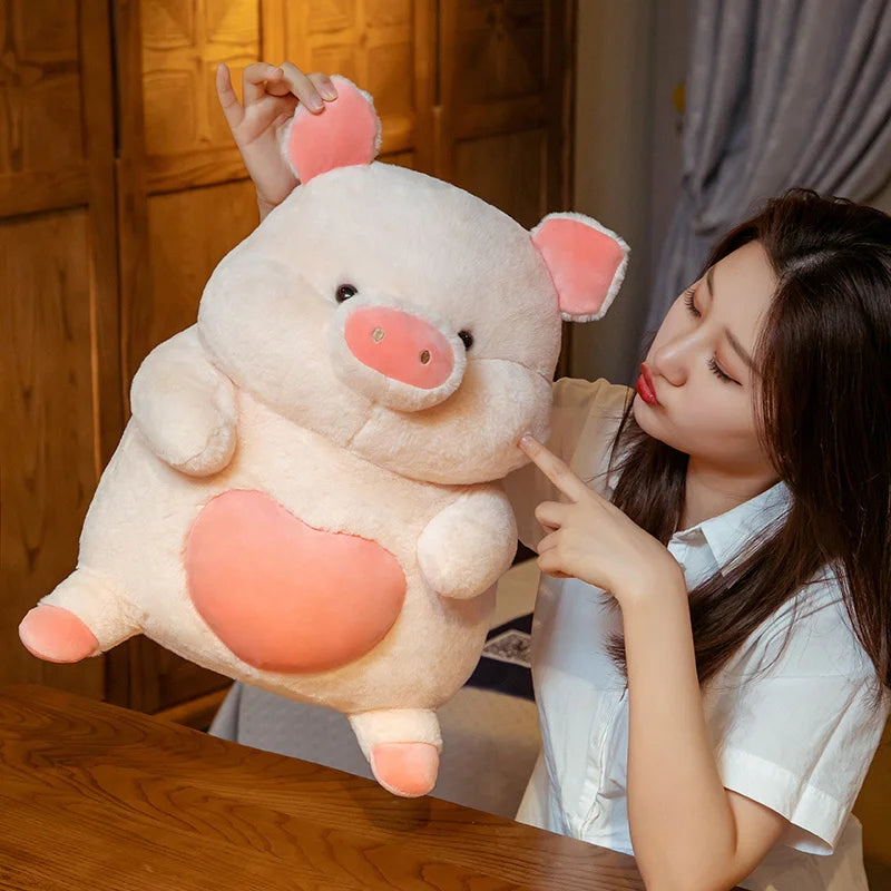 Pinky the Kawaii Sitting Pink Pig Snuggle Plushie