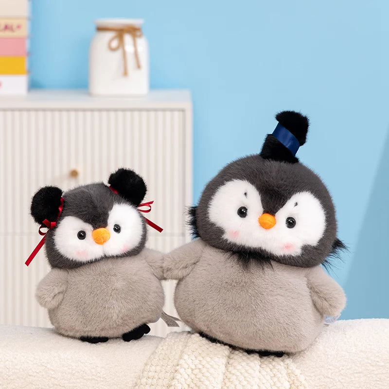 Chonky Kawaii Couple Penguin Snuggle Plush