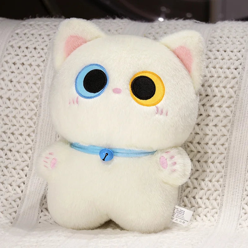 Shadow the Kawaii Big-Eyed Black Cat Snuggle Plush Pillow
