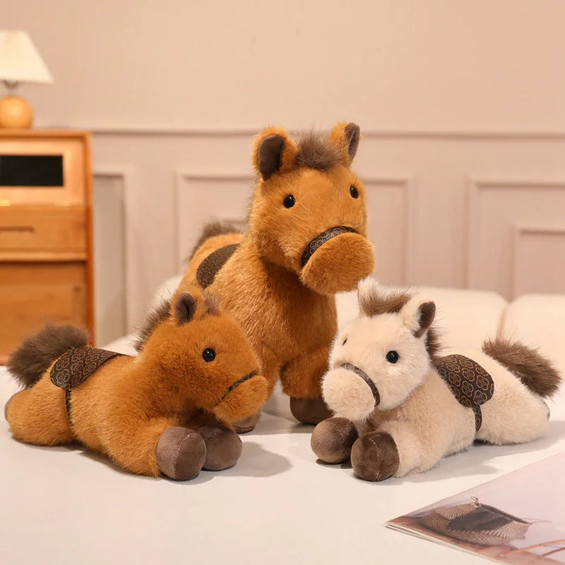 Chestnut the Super Realistic Lying Horse Plush Plushie