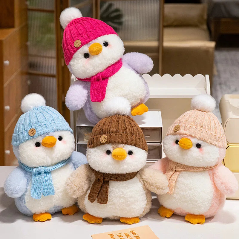 Hatty the Kawaii Hat-Wearing Penguin Snuggle Plush Pillow