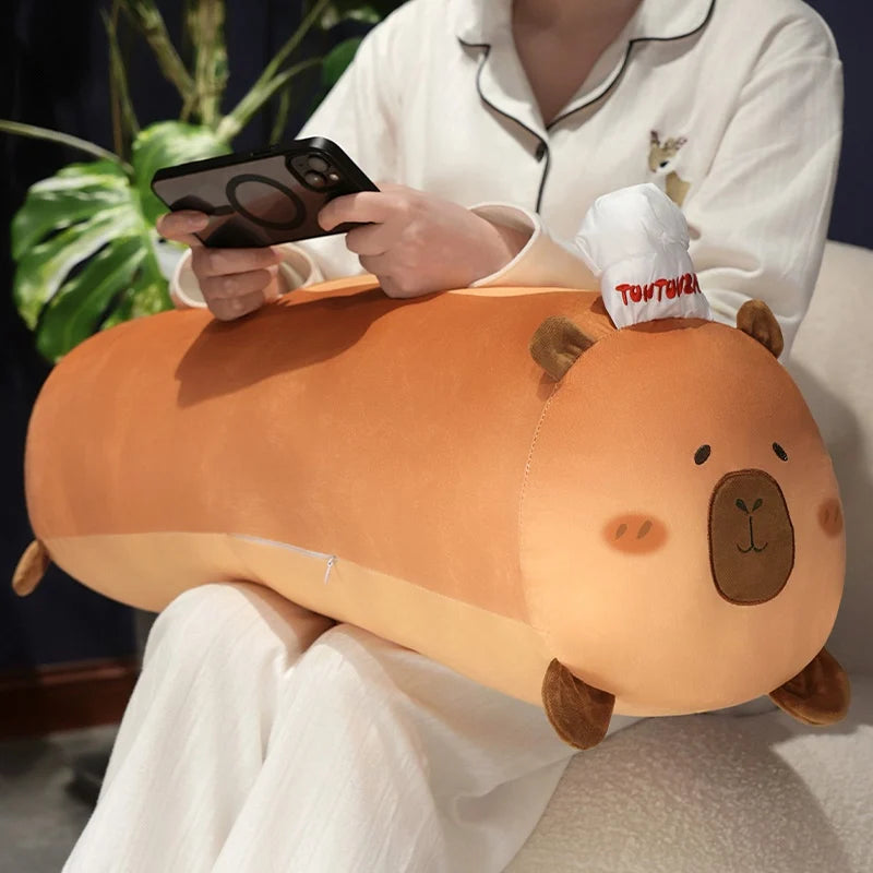 Capy the Kawaii Bread Capybara Soft Food Snuggle Plush Pillow