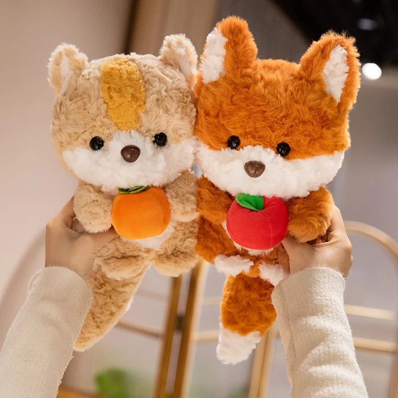 Hazel the Kawaii Fox and Squirrel Fruit Plush